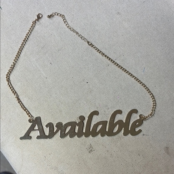 Jewelry - Gold 'Available' Necklace